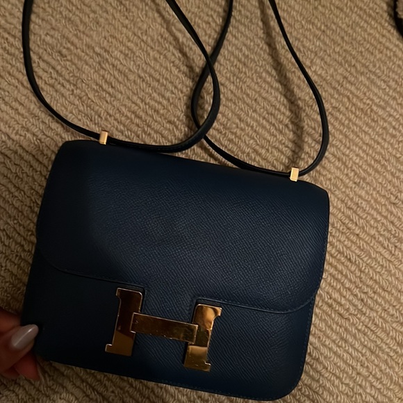 Navy blue Hermes Constance - Picture 2 of 4